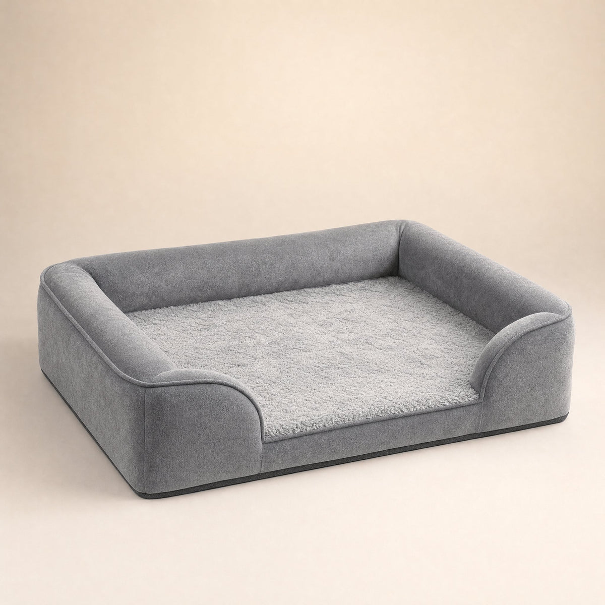 LoungeBolster Dog Bed, clean studio product photo