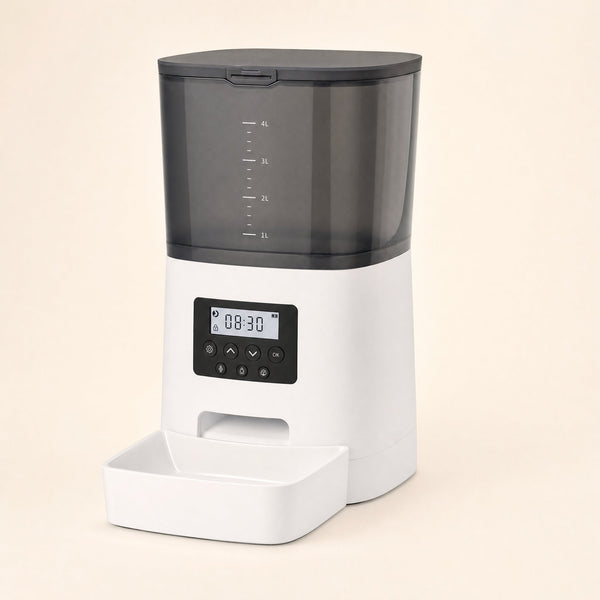 SmartServe Automatic Cat Feeder, clean studio product photo