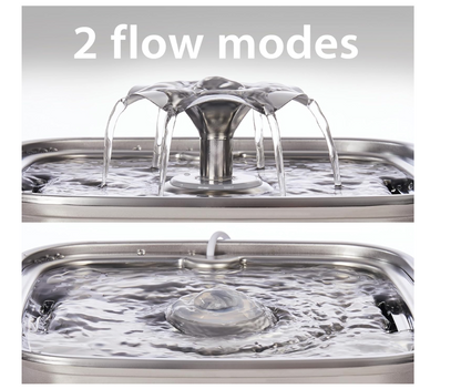 FreshFlow Cat Water Fountain - 2 flow modes close-up
