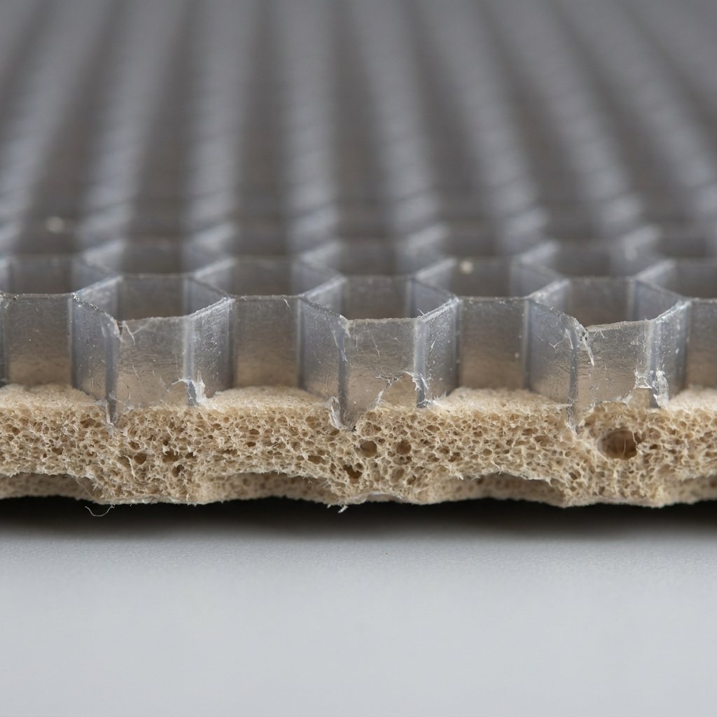 Close-up of TrapMat honeycomb double-layer texture