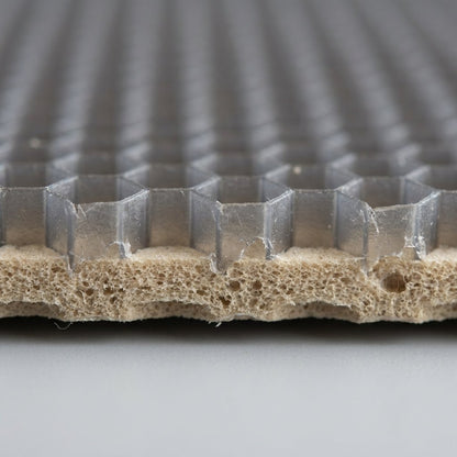 Close-up of TrapMat honeycomb double-layer texture